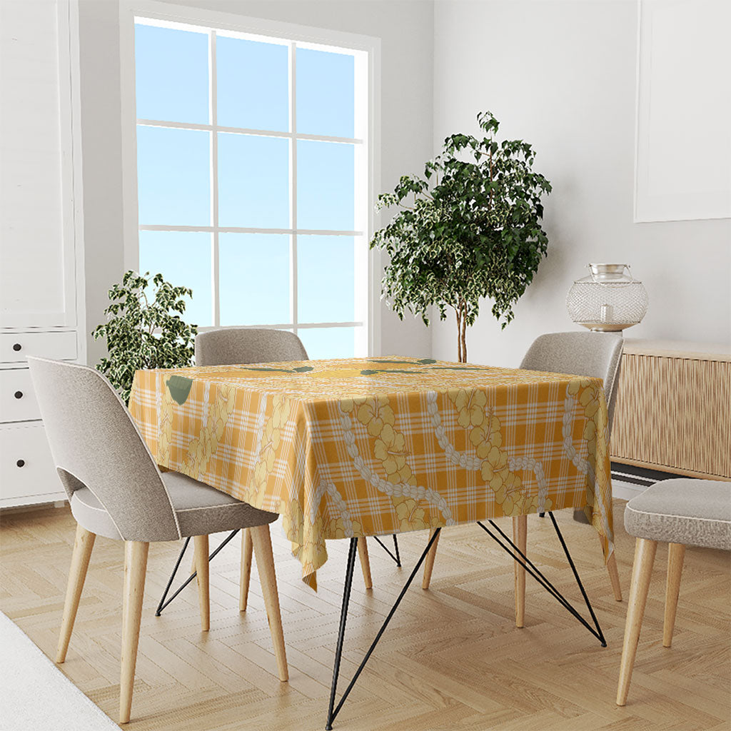 Alani Hawaiian Mango Palaka Tablecloth Aloha Hibiscus Pikake Lei LT9 - Polynesian Pride