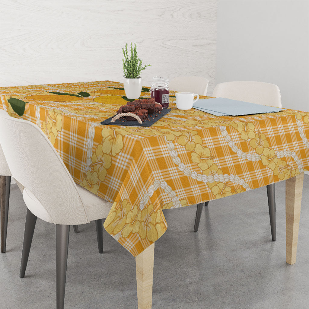 Alani Hawaiian Mango Palaka Tablecloth Aloha Hibiscus Pikake Lei LT9 - Polynesian Pride