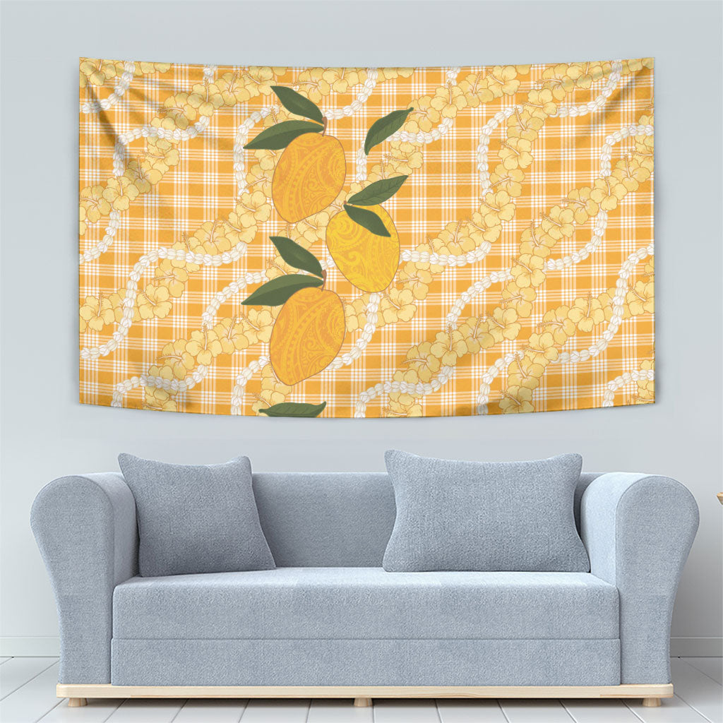 Alani Hawaiian Mango Palaka Tapestry Aloha Hibiscus Pikake Lei LT9 - Polynesian Pride