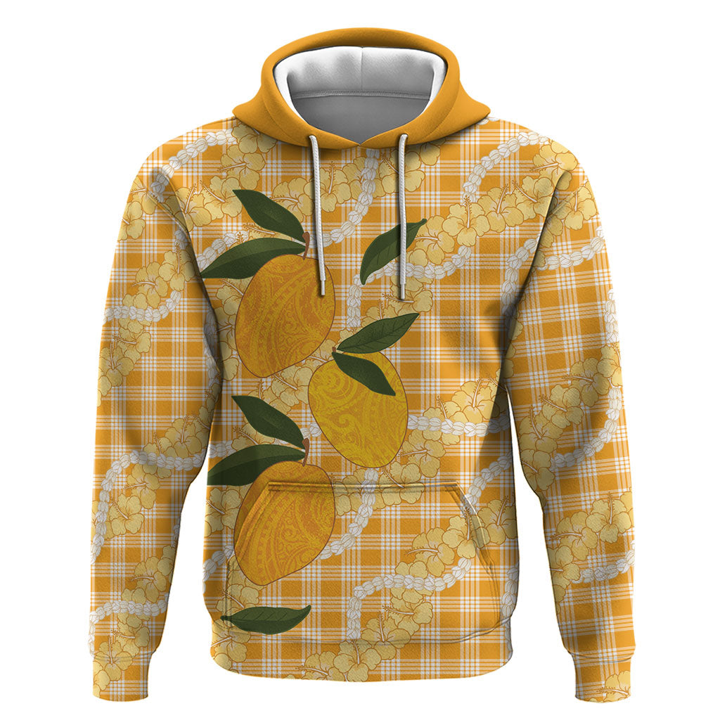 Alani Hawaiian Mango Palaka Zip Hoodie Aloha Hibiscus Pikake Lei LT9 Pullover Hoodie Orange - Polynesian Pride