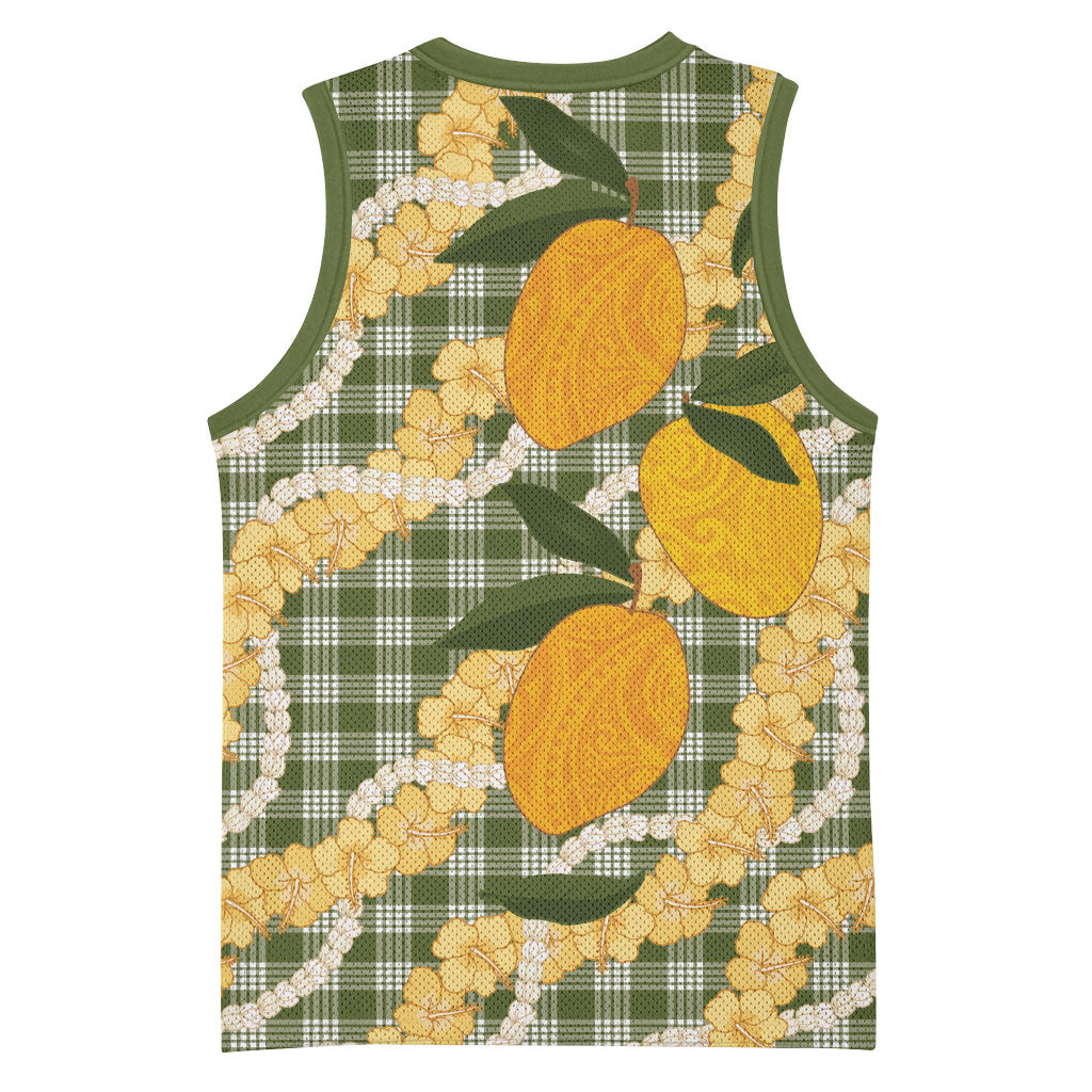 Uliuli Ahiahia Hawaiian Mango Palaka Basketball Jersey Aloha Hibiscus Pikake Lei LT9 - Polynesian Pride