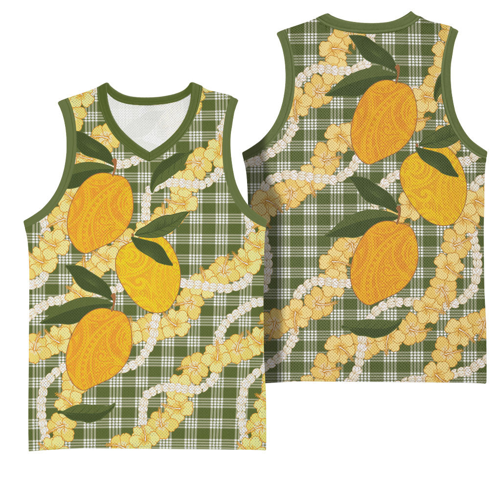 Uliuli Ahiahia Hawaiian Mango Palaka Basketball Jersey Aloha Hibiscus Pikake Lei LT9 - Polynesian Pride