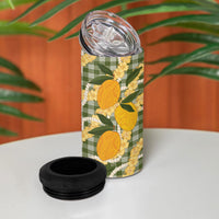 Uliuli Ahiahia Hawaiian Mango Palaka 4 in 1 Can Cooler Tumbler Aloha Hibiscus Pikake Lei LT9 - Polynesian Pride