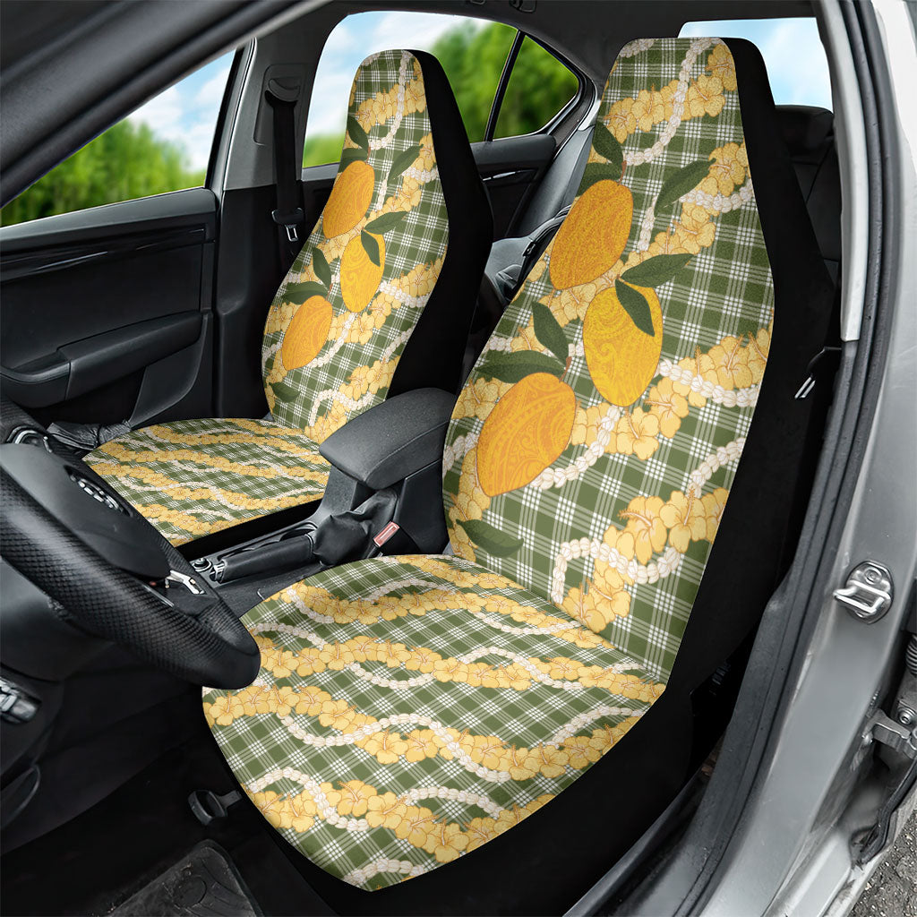 Uliuli Ahiahia Hawaiian Mango Palaka Car Seat Cover Aloha Hibiscus Pikake Lei LT9 - Polynesian Pride