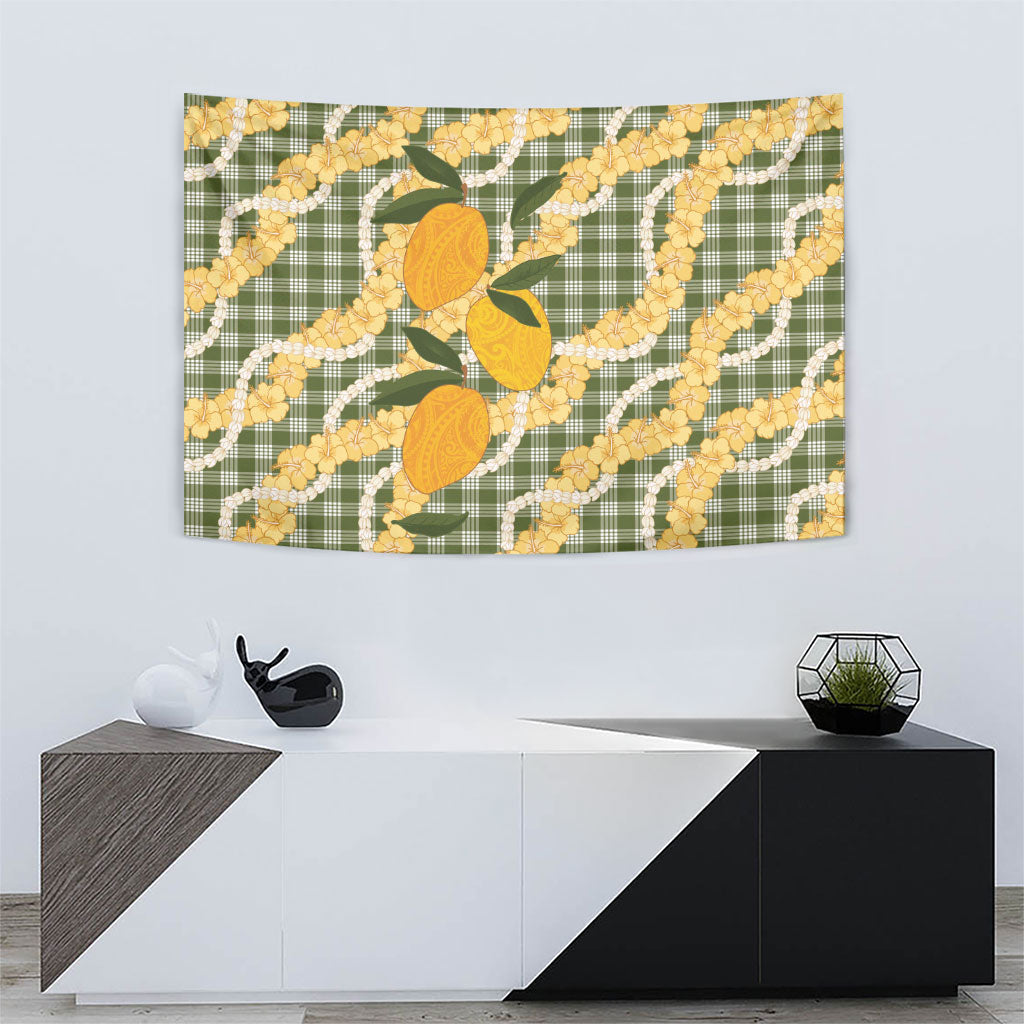 Uliuli Ahiahia Hawaiian Mango Palaka Tapestry Aloha Hibiscus Pikake Lei LT9 - Polynesian Pride
