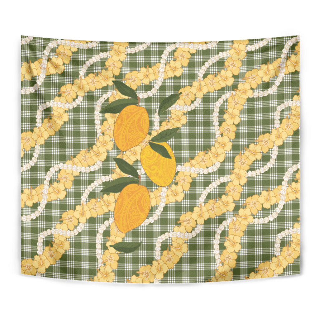 Uliuli Ahiahia Hawaiian Mango Palaka Tapestry Aloha Hibiscus Pikake Lei LT9 - Polynesian Pride