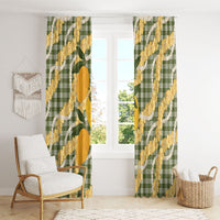 Uliuli Ahiahia Hawaiian Mango Palaka Window Curtain Aloha Hibiscus Pikake Lei LT9 - Polynesian Pride