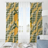 Uliuli Ahiahia Hawaiian Mango Palaka Window Curtain Aloha Hibiscus Pikake Lei LT9 - Polynesian Pride