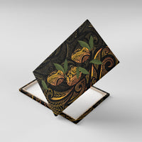 Hawaiian Mango Tribal Tattoo Canvas Wall Art Gold Pacific Traditional Pattern LT9 With Frame Gold - Polynesian Pride