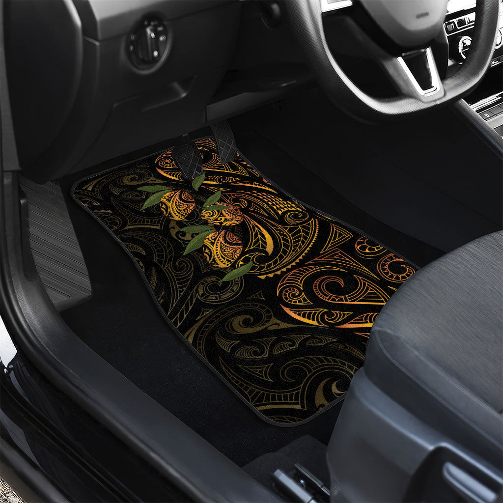 Hawaiian Mango Tribal Tattoo Car Mats Gold Pacific Traditional Pattern LT9 - Polynesian Pride