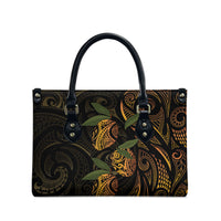 Hawaiian Mango Tribal Tattoo Leather Bag Gold Pacific Traditional Pattern LT9 - Polynesian Pride