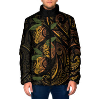 Hawaiian Mango Tribal Tattoo Padded Jacket Gold Pacific Traditional Pattern LT9 Men Gold - Polynesian Pride