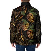 Hawaiian Mango Tribal Tattoo Padded Jacket Gold Pacific Traditional Pattern LT9 - Polynesian Pride