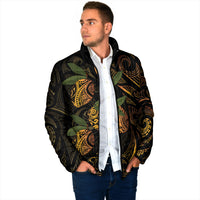 Hawaiian Mango Tribal Tattoo Padded Jacket Gold Pacific Traditional Pattern LT9 - Polynesian Pride