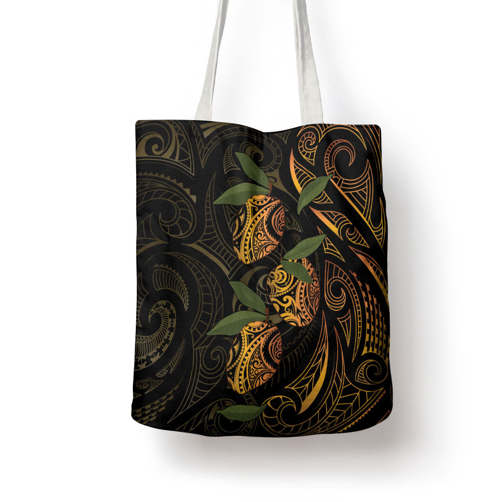 Hawaiian Mango Tribal Tattoo Tote Bag Gold Pacific Traditional Pattern LT9 - Polynesian Pride