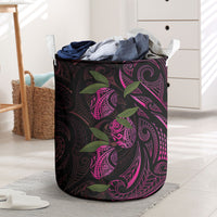 Hawaiian Mango Tribal Tattoo Laundry Basket Pink Pacific Traditional Pattern LT9 Pink - Polynesian Pride