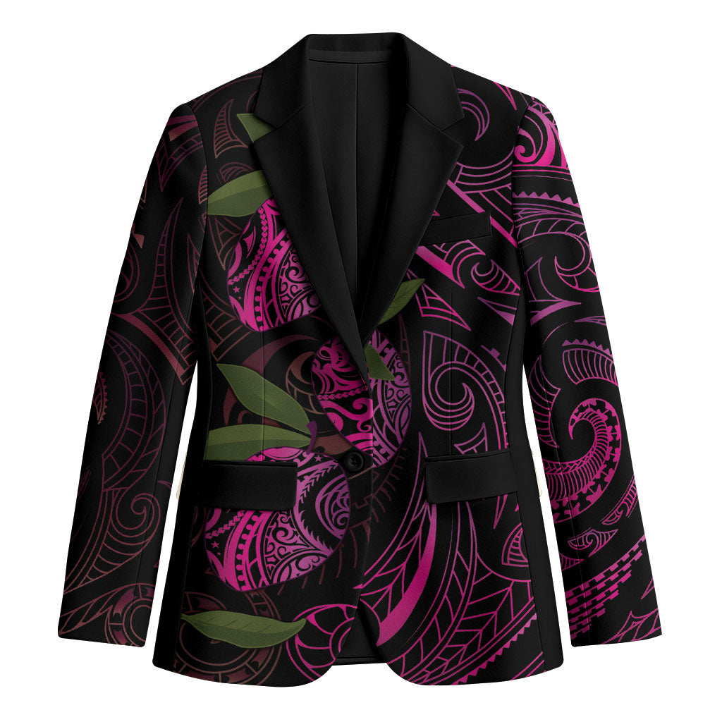 Hawaiian Mango Tribal Tattoo Blazer Pink Pacific Traditional Pattern LT9 Unisex Pink - Polynesian Pride