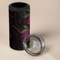 Hawaiian Mango Tribal Tattoo 4 in 1 Can Cooler Tumbler Pink Pacific Traditional Pattern LT9 - Polynesian Pride