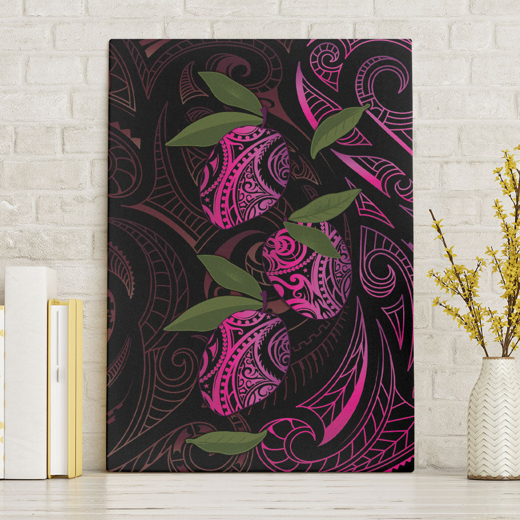Hawaiian Mango Tribal Tattoo Canvas Wall Art Pink Pacific Traditional Pattern LT9 Without Frame Pink - Polynesian Pride