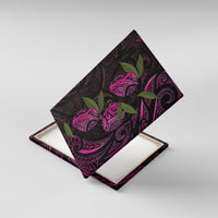 Hawaiian Mango Tribal Tattoo Canvas Wall Art Pink Pacific Traditional Pattern LT9 With Frame Pink - Polynesian Pride