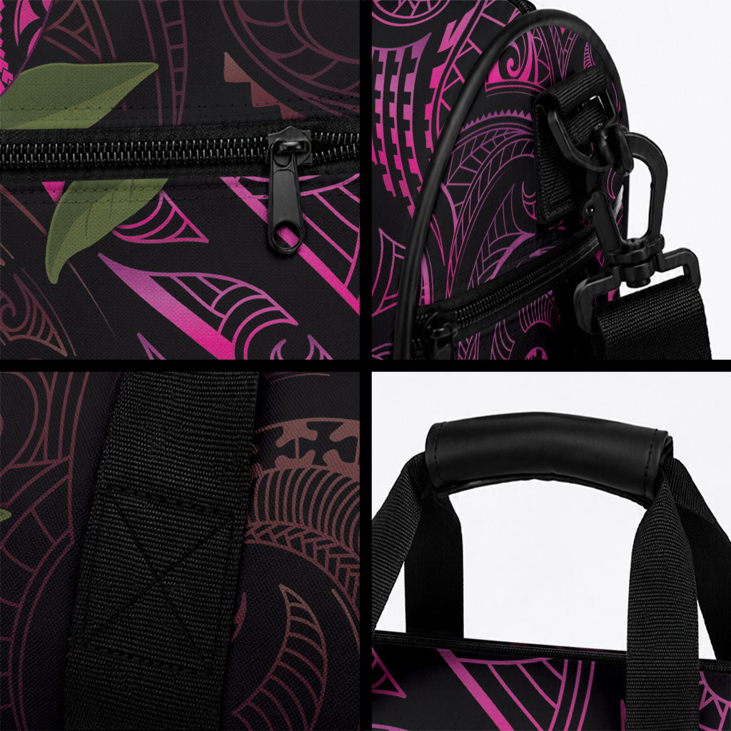 Hawaiian Mango Tribal Tattoo Duffle Bag Pink Pacific Traditional Pattern LT9 - Polynesian Pride