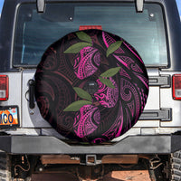Hawaiian Mango Tribal Tattoo Spare Tire Cover Pink Pacific Traditional Pattern LT9 Pink - Polynesian Pride