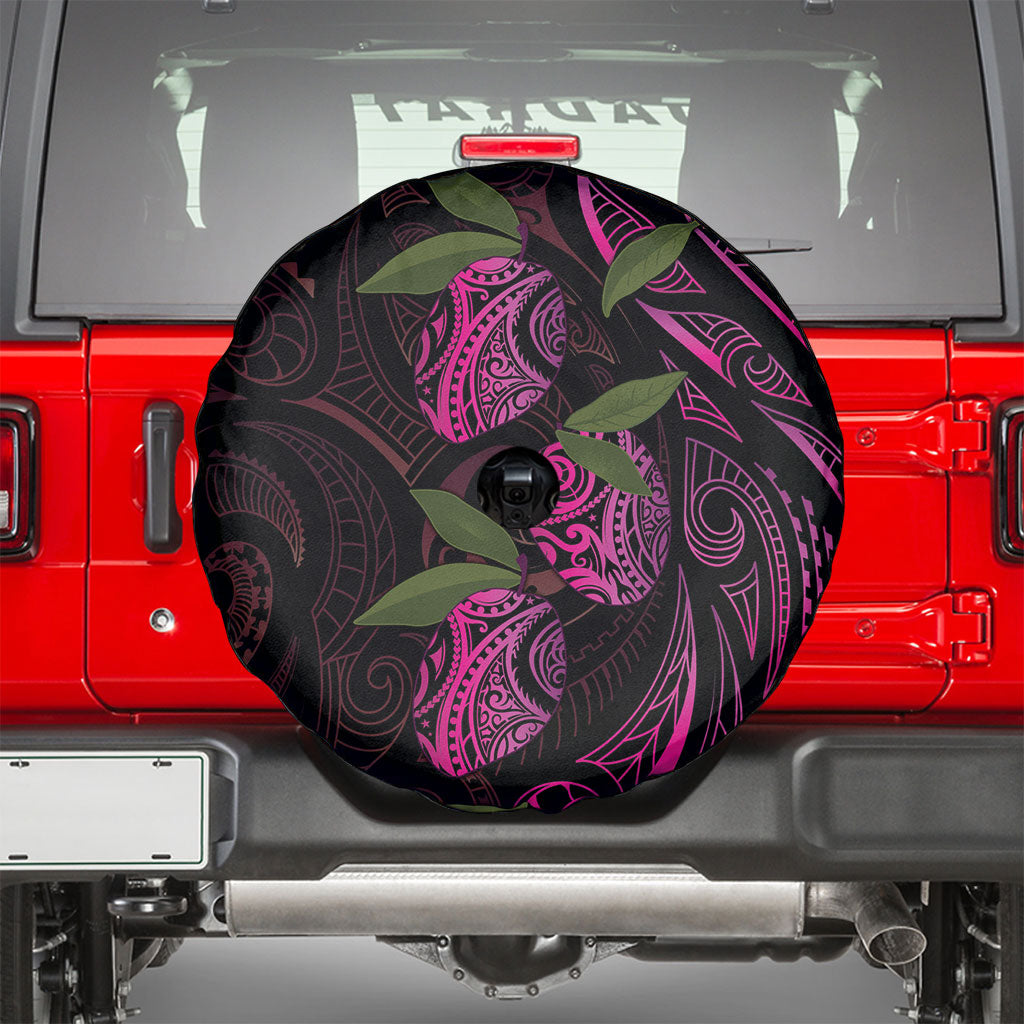 Hawaiian Mango Tribal Tattoo Spare Tire Cover Pink Pacific Traditional Pattern LT9 - Polynesian Pride