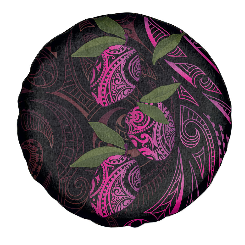 Hawaiian Mango Tribal Tattoo Spare Tire Cover Pink Pacific Traditional Pattern LT9 - Polynesian Pride