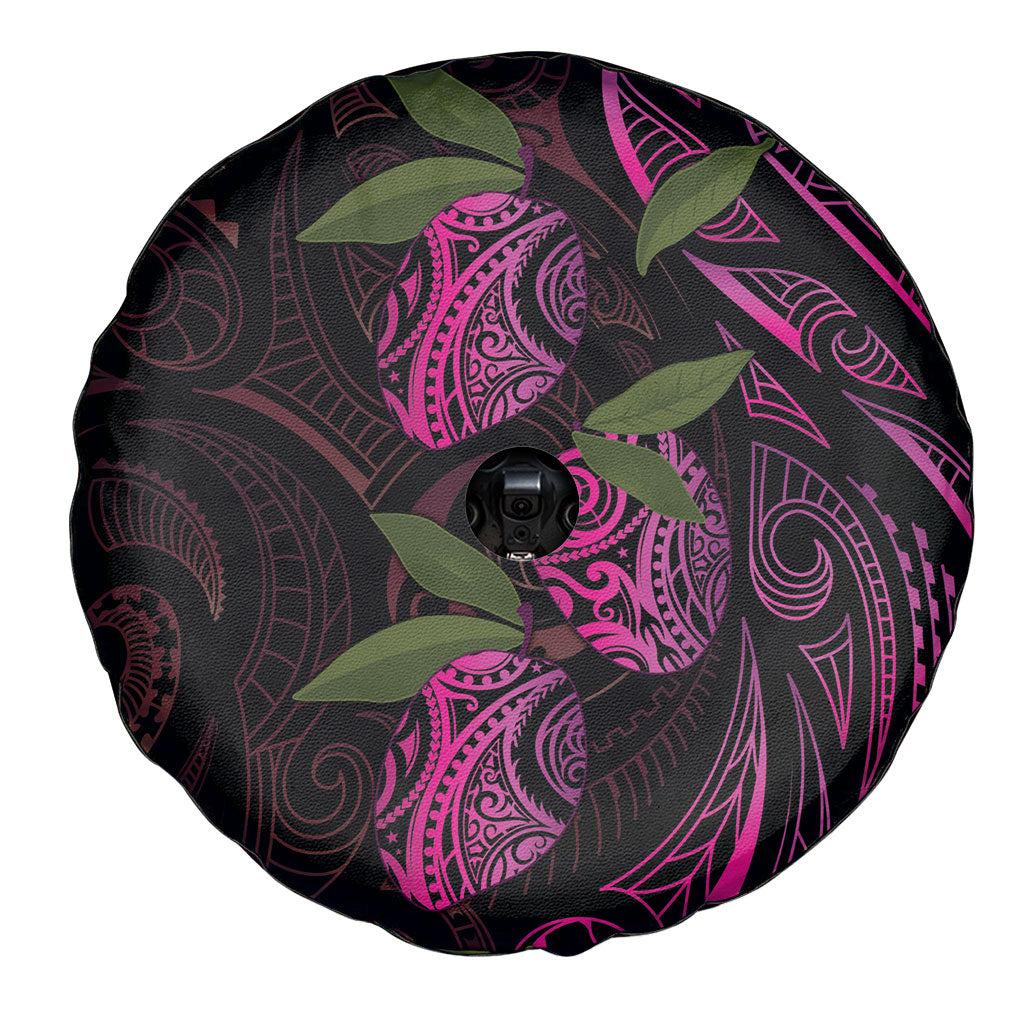 Hawaiian Mango Tribal Tattoo Spare Tire Cover Pink Pacific Traditional Pattern LT9 - Polynesian Pride