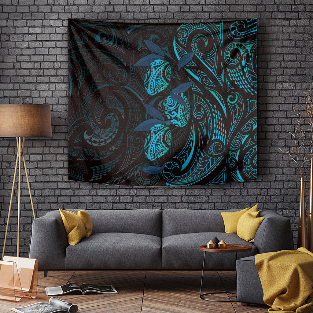 Hawaiian Mango Tribal Tattoo Tapestry Teal Pacific Traditional Pattern LT9 Teal - Polynesian Pride