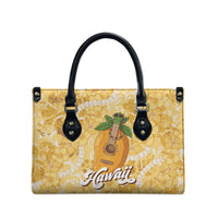 Hawaiian Mango Ukulele Leather Bag Retro Yellow Hibiscus Pikake Lei LT9 - Polynesian Pride