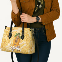 Hawaiian Mango Ukulele Leather Bag Retro Yellow Hibiscus Pikake Lei LT9 - Polynesian Pride