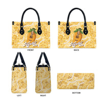 Hawaiian Mango Ukulele Leather Bag Retro Yellow Hibiscus Pikake Lei LT9 - Polynesian Pride