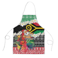 Personalised Vanuatu Joyeux Noel Apron Proud To Be a Ni-Van Sand Drawing Art LT9 Red - Polynesian Pride