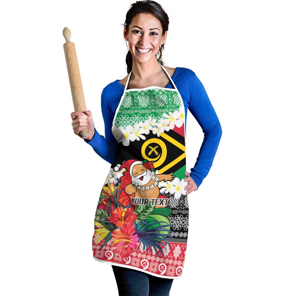 Personalised Vanuatu Joyeux Noel Apron Proud To Be a Ni-Van Sand Drawing Art LT9 - Polynesian Pride