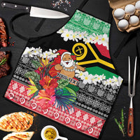 Personalised Vanuatu Joyeux Noel Apron Proud To Be a Ni-Van Sand Drawing Art LT9 Red - Polynesian Pride