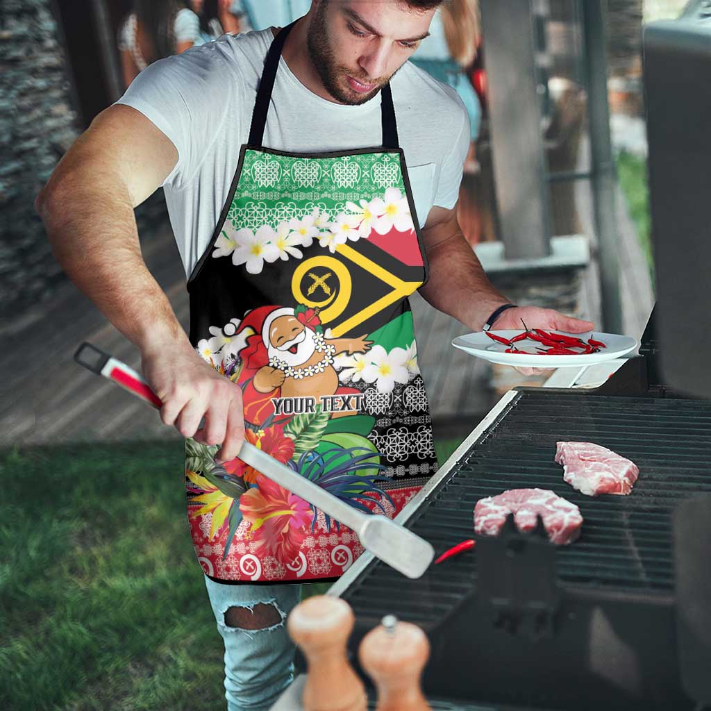 Personalised Vanuatu Joyeux Noel Apron Proud To Be a Ni-Van Sand Drawing Art LT9 - Polynesian Pride