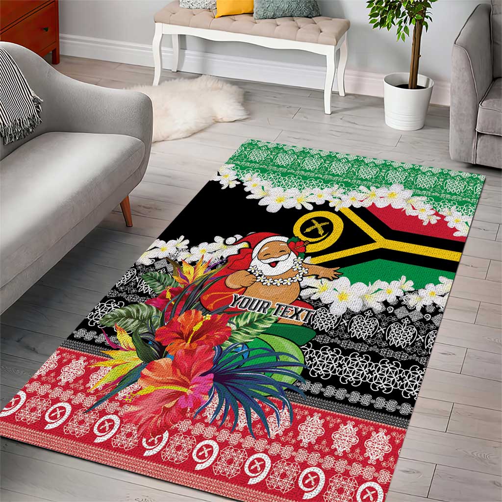 Personalised Vanuatu Joyeux Noel Area Rug Proud To Be a Ni-Van Sand Drawing Art LT9 - Polynesian Pride