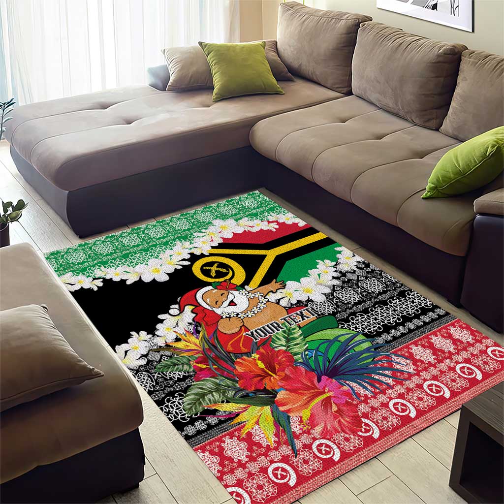 Personalised Vanuatu Joyeux Noel Area Rug Proud To Be a Ni-Van Sand Drawing Art LT9 - Polynesian Pride