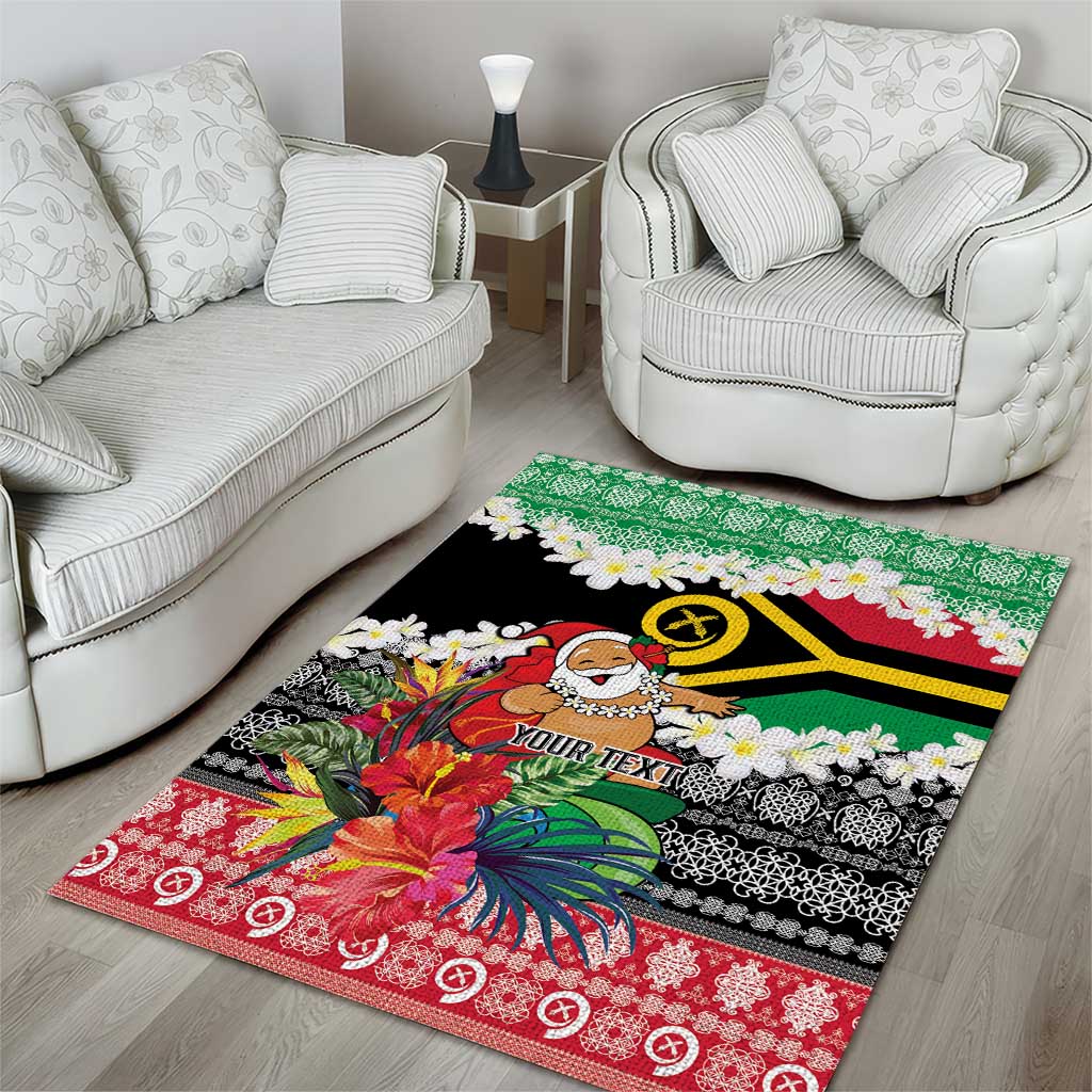 Personalised Vanuatu Joyeux Noel Area Rug Proud To Be a Ni-Van Sand Drawing Art LT9 - Polynesian Pride