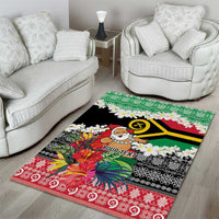 Personalised Vanuatu Joyeux Noel Area Rug Proud To Be a Ni-Van Sand Drawing Art LT9 - Polynesian Pride
