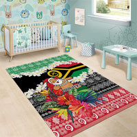 Personalised Vanuatu Joyeux Noel Area Rug Proud To Be a Ni-Van Sand Drawing Art LT9 - Polynesian Pride