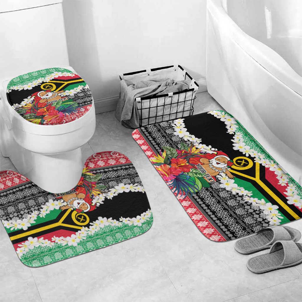 Personalised Vanuatu Joyeux Noel Bathroom Set Proud To Be a Ni-Van Sand Drawing Art LT9 Mat Set Only (3 pcs) One Size Red - Polynesian Pride