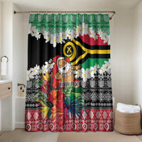 Personalised Vanuatu Joyeux Noel Bathroom Set Proud To Be a Ni-Van Sand Drawing Art LT9 Shower Curtain Only Red - Polynesian Pride