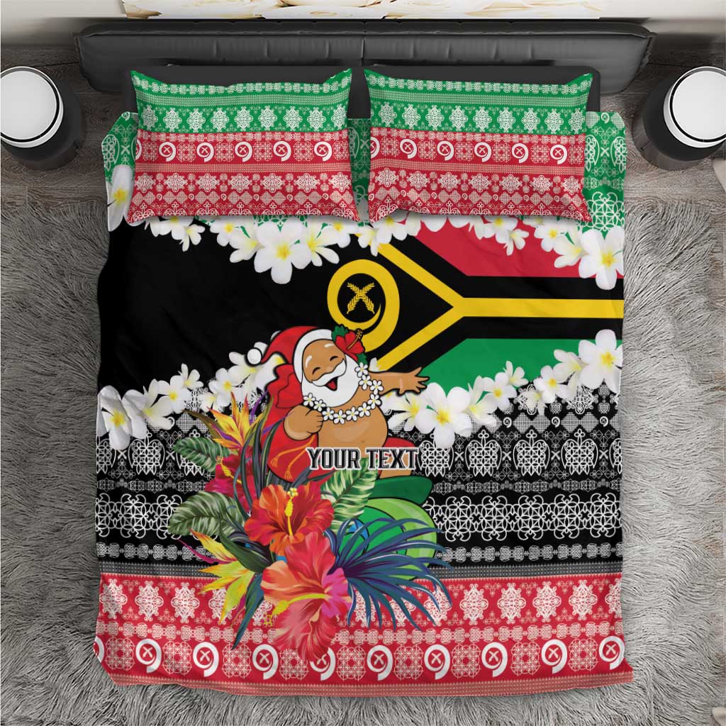 Personalised Vanuatu Joyeux Noel Bedding Set Proud To Be a Ni-Van Sand Drawing Art LT9 Red - Polynesian Pride