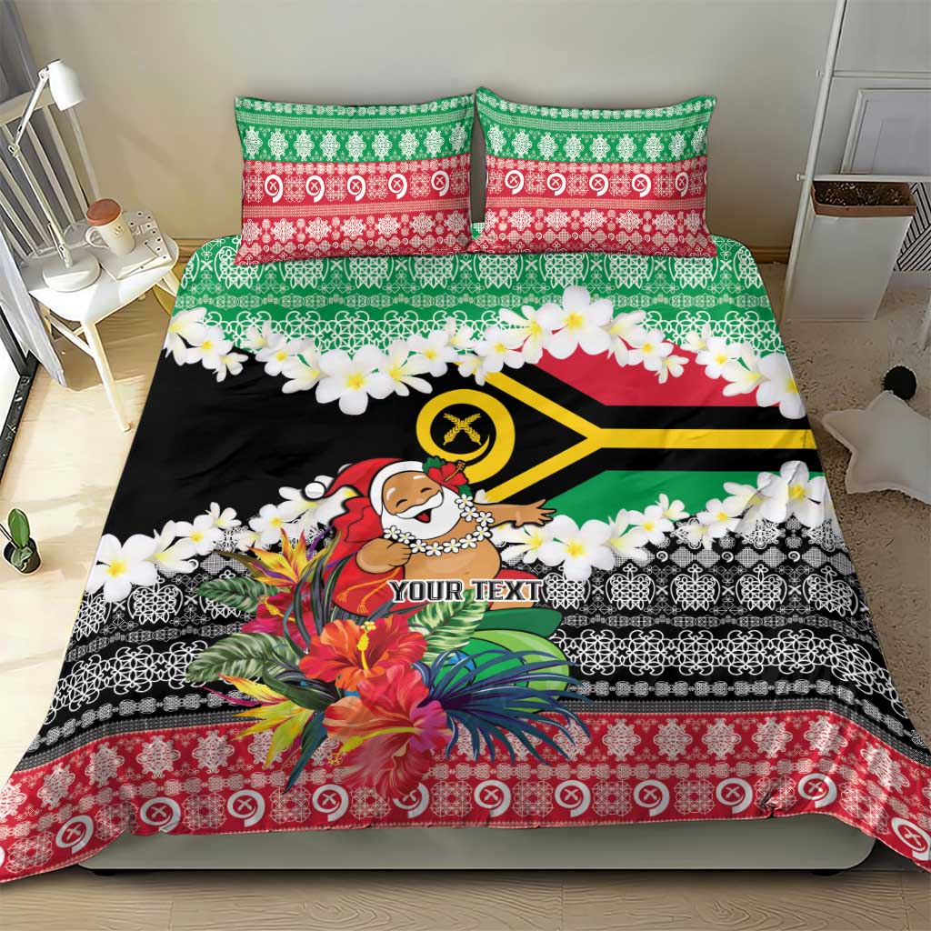 Personalised Vanuatu Joyeux Noel Bedding Set Proud To Be a Ni-Van Sand Drawing Art LT9 - Polynesian Pride