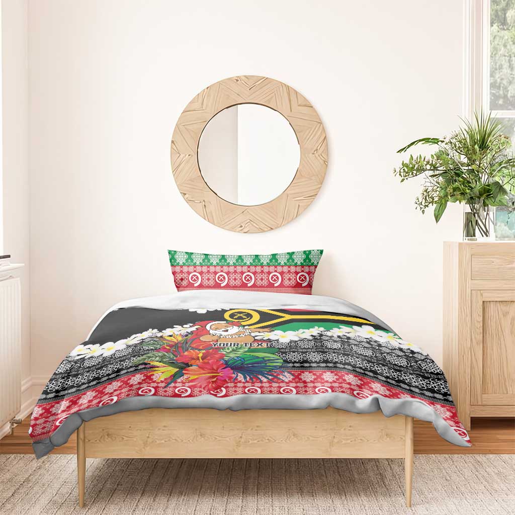 Personalised Vanuatu Joyeux Noel Bedding Set Proud To Be a Ni-Van Sand Drawing Art LT9 - Polynesian Pride