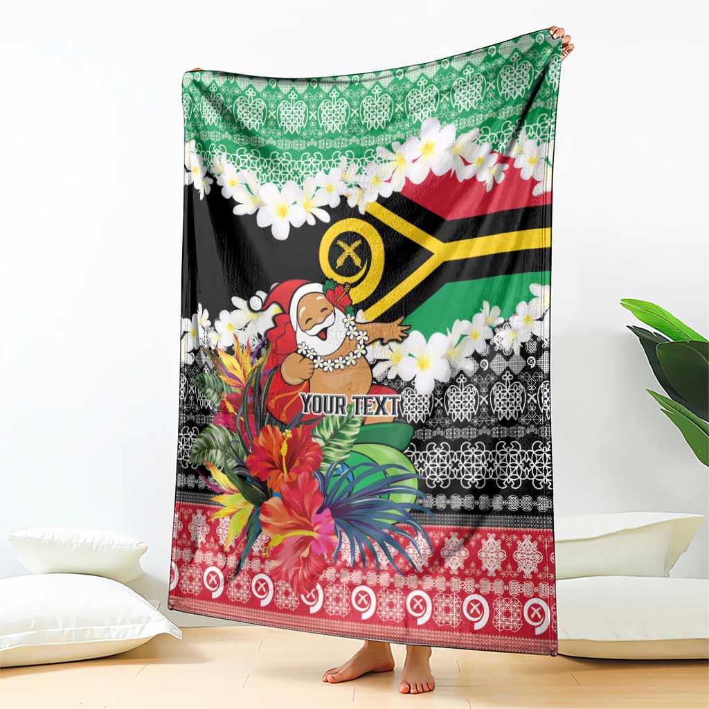 Personalised Vanuatu Joyeux Noel Blanket Proud To Be a Ni-Van Sand Drawing Art LT9 - Polynesian Pride