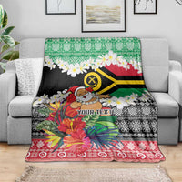 Personalised Vanuatu Joyeux Noel Blanket Proud To Be a Ni-Van Sand Drawing Art LT9 - Polynesian Pride