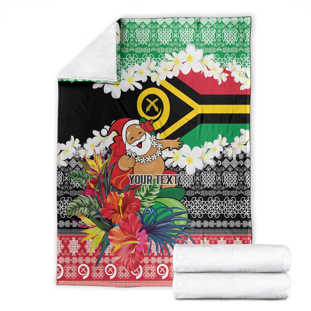 Personalised Vanuatu Joyeux Noel Blanket Proud To Be a Ni-Van Sand Drawing Art LT9 - Polynesian Pride